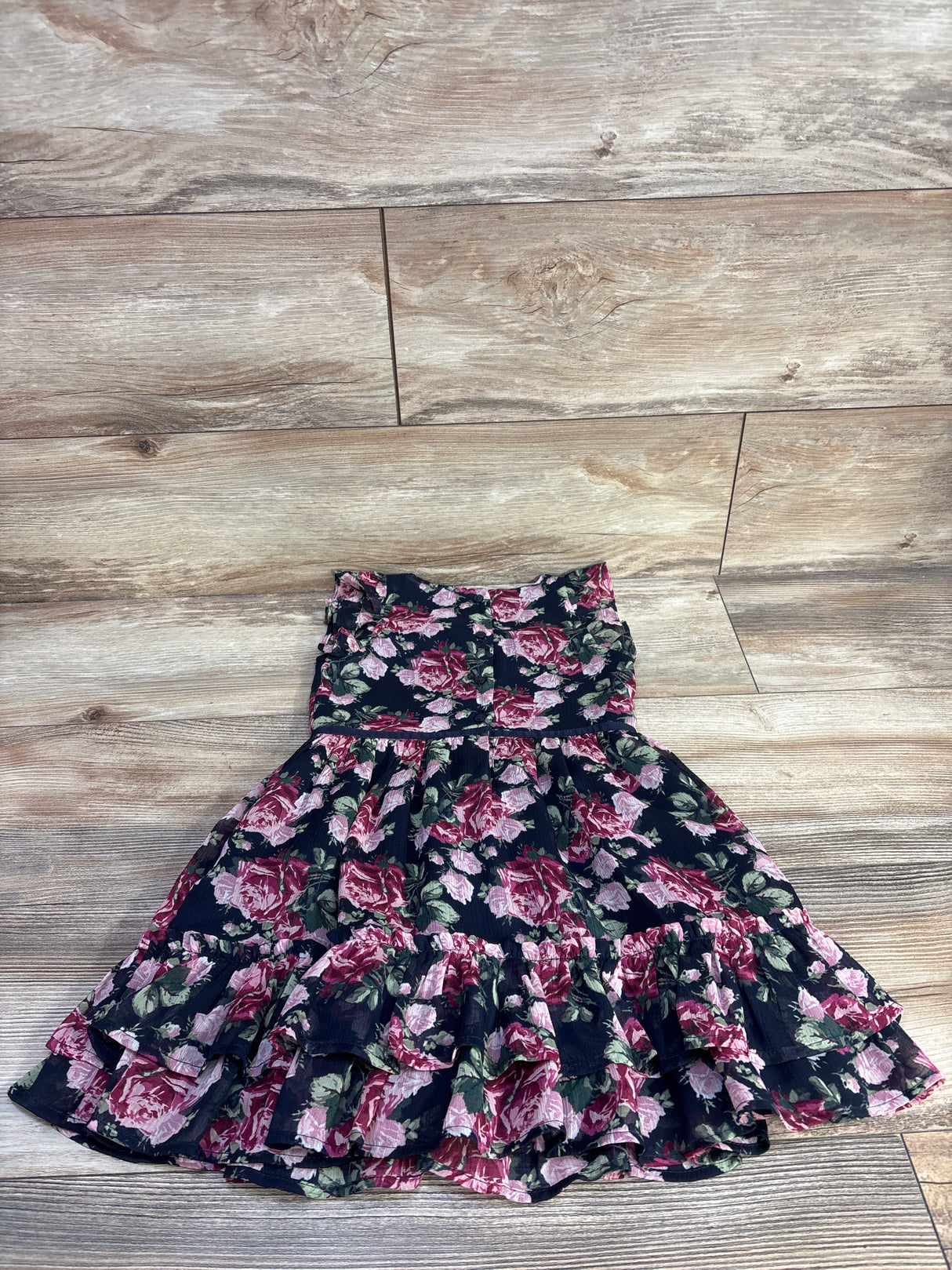 Janie & Jack Floral Chiffon Dress Navy sz 5T