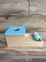 Montessori Ball Drop Wooden Toy + Two Balls
