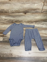 Carter's 2pc Purelysoft Striped Bodysuit & Pants Navy sz 6m