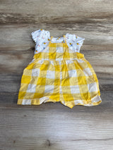 Carter's 2pc Shirt & Gingham Romper Yellow sz Newborn