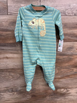 NEW Carter's Striped Chameleon Sleeper Green sz 6m