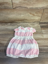Ralph Lauren Striped Collar Romper Pink sz 3m