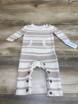 NEW Carter's Striped Knit Jumpsuit White sz 6m