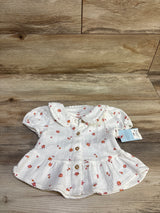 NEW Cat & Jack Gauze Button-Front Peplum Top White sz 12m