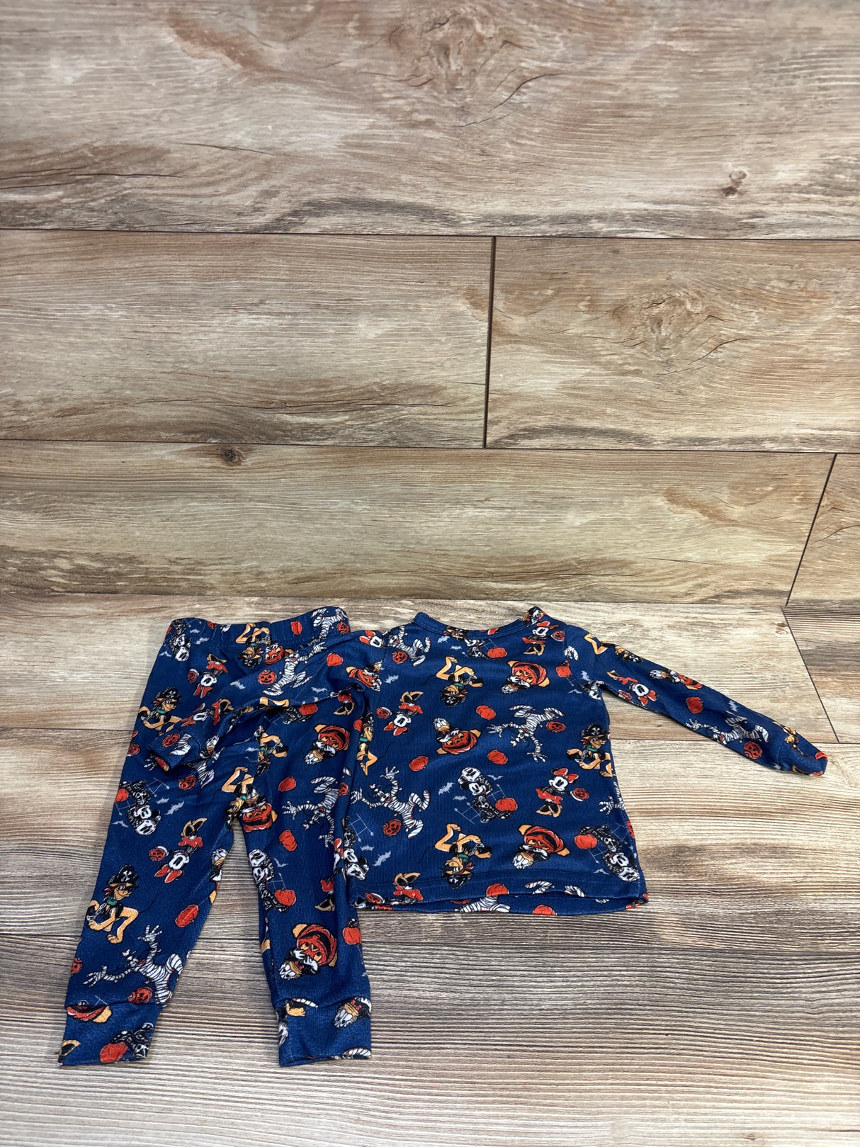 Disney 2pc Mickey Mouse Halloween Pajama Set Blue sz 18m