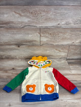 Miki House Hot Biscuits Color-Block Zip Hoodie Beige sz 2T