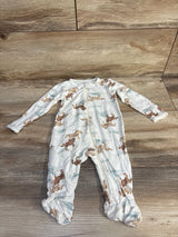 Modern Moments Horse Print Sleeper White sz 0-3m