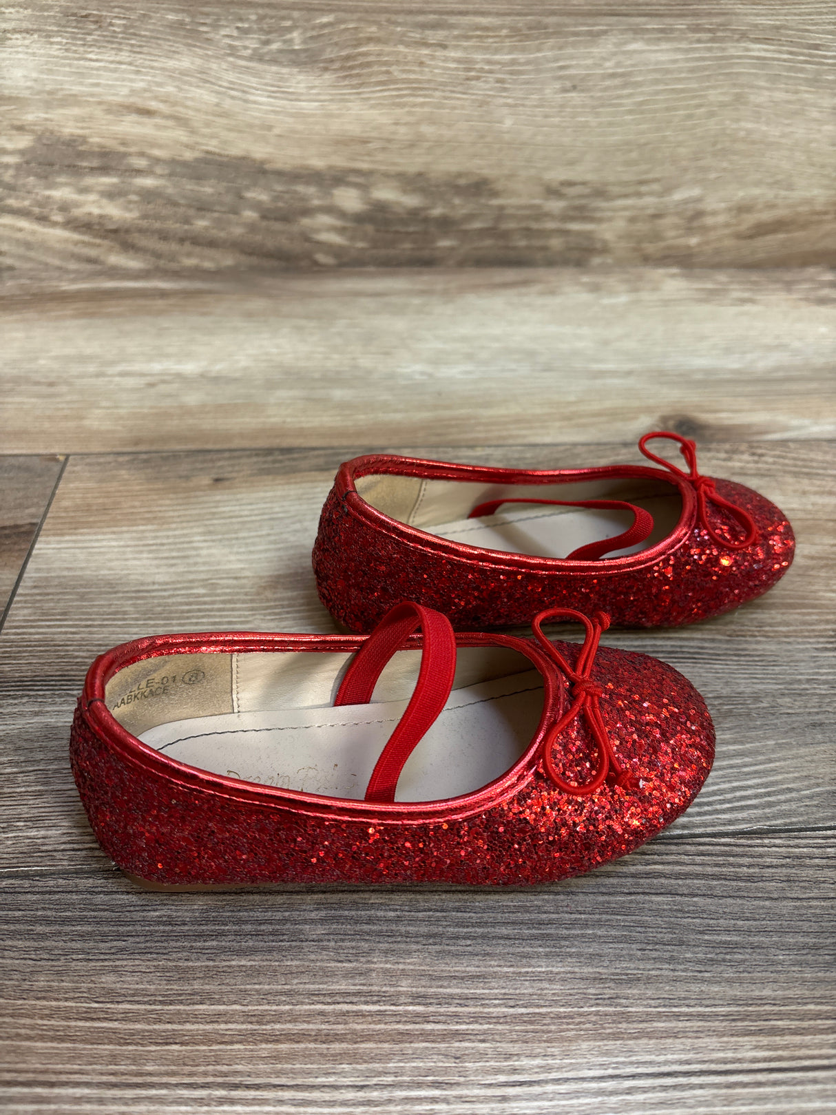 Dream Pairs Belle-01 Mary Jane Flats Red Glitter sz 8c