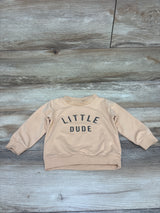 Little Dude Pullover Sweatshirt Orange sz 18-24m