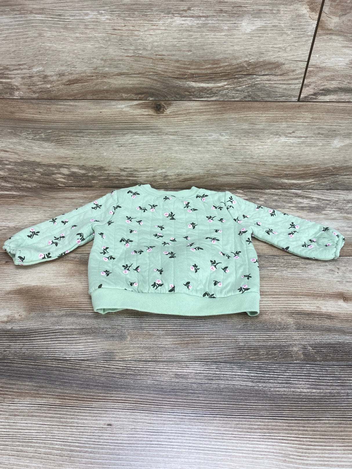 Cat & Jack Floral Sweatshirt Green sz 12m