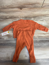 NEW Cat & Jack 2pc Waffle Knit Shirt & Pants Rust sz 6-9m