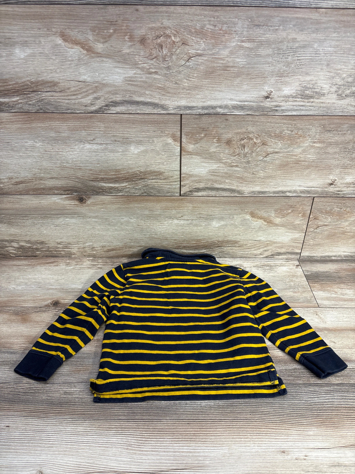 Old Navy Striped 1/4 Zip Polo Shirt Navy sz 4T