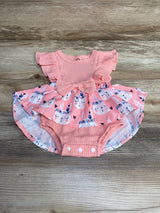 Ribbed Ruffle Skirt Bodysuit Pink sz 3-6m