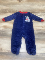 Disney Baby Mickey Mouse Minky Dot Sleeper Navy sz 6-9m