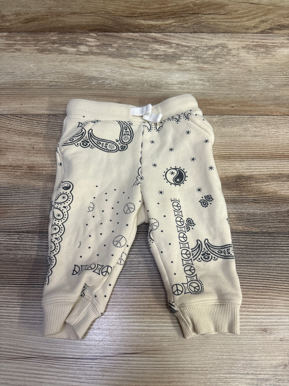 Little Co Drawstring Joggers Ivory sz 9m