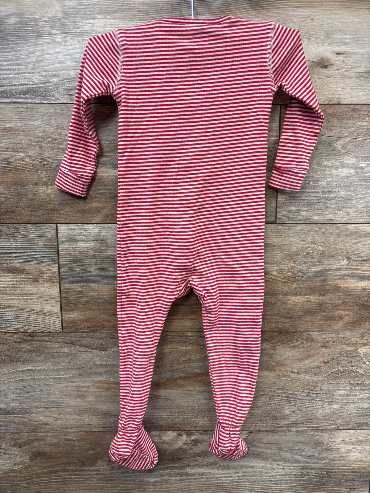 Primary Organic Striped Sleeper Red sz 18-24m