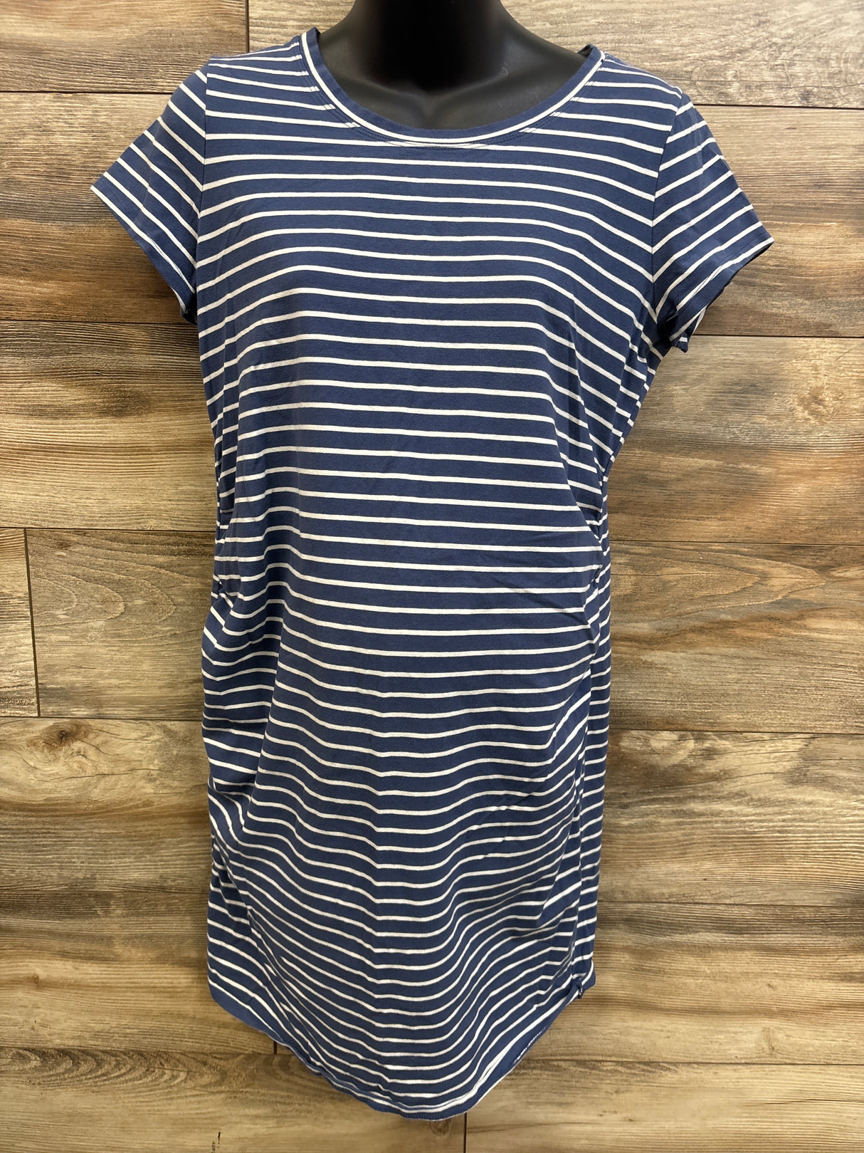 Sonoma Maternity Striped Dress Blue sz Large