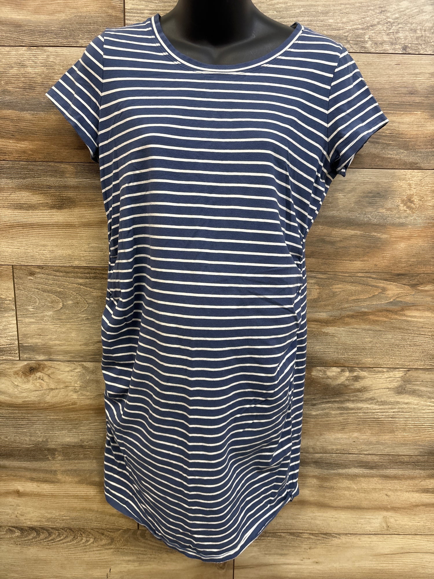 Sonoma Maternity Striped Dress Blue sz Large