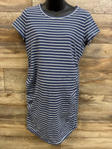 Sonoma Maternity Striped Dress Blue sz Large