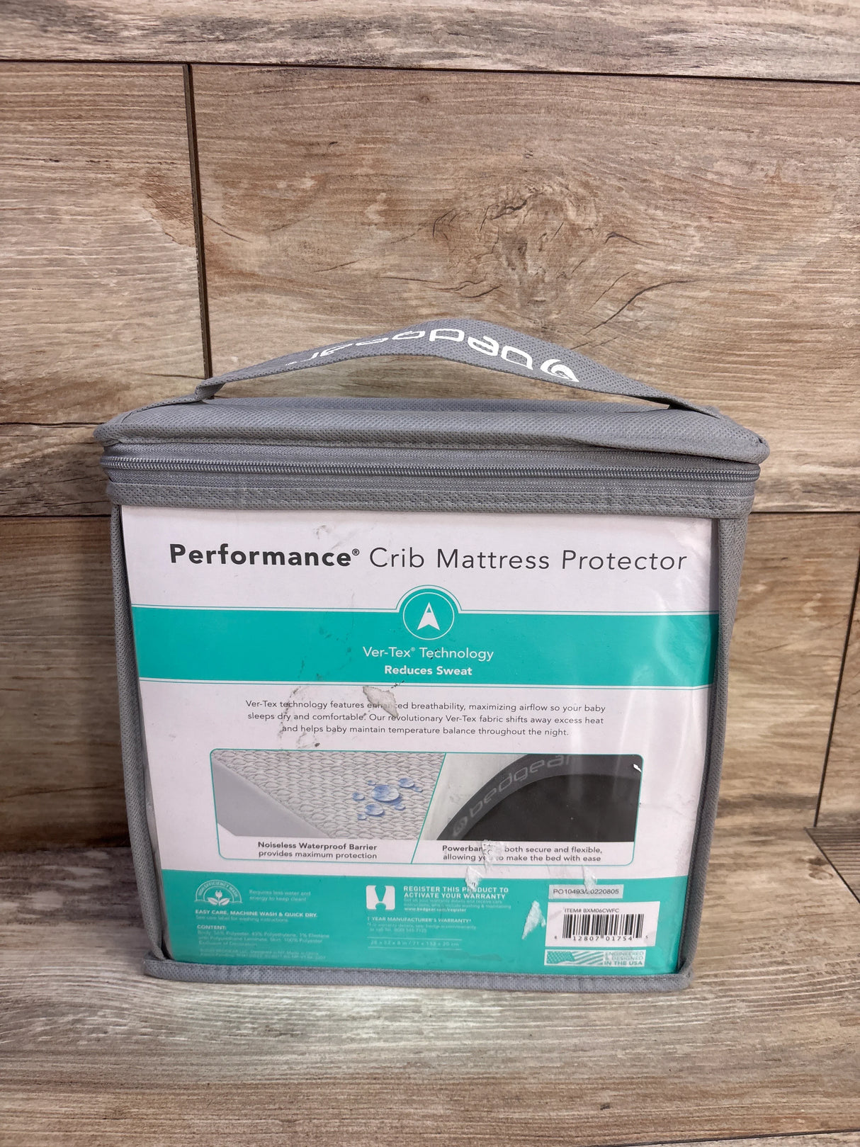 NEW Bedgear Baby Ver-Tex Cooling Crib Mattress Protector White