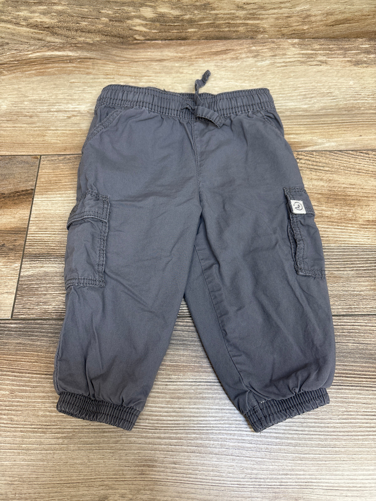 Little Planet Organic Drawstring Cargo Joggers Grey sz 9m