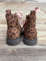 Cat & Jack Amaya Lace-Up Combat Boots Leopard Print sz 5c