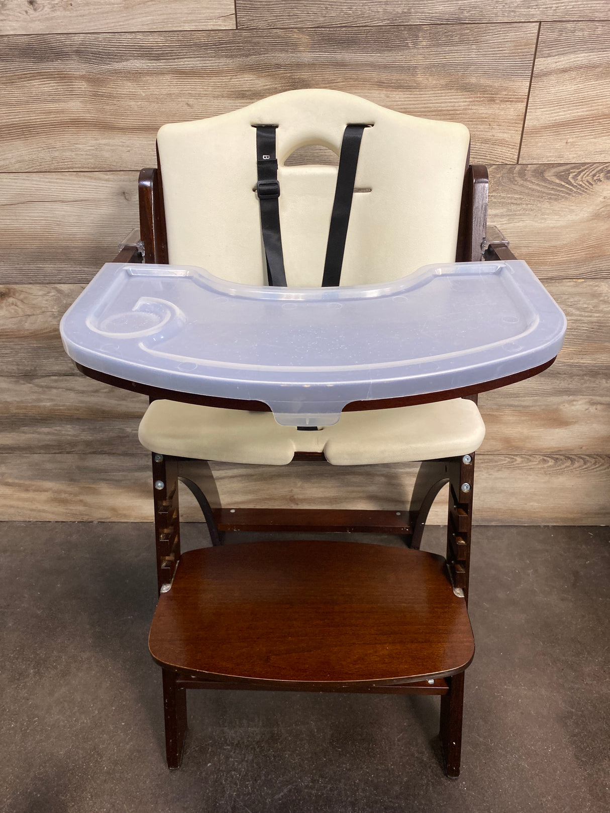 Abiie Beyond Junior High Chair in Mahogany/White