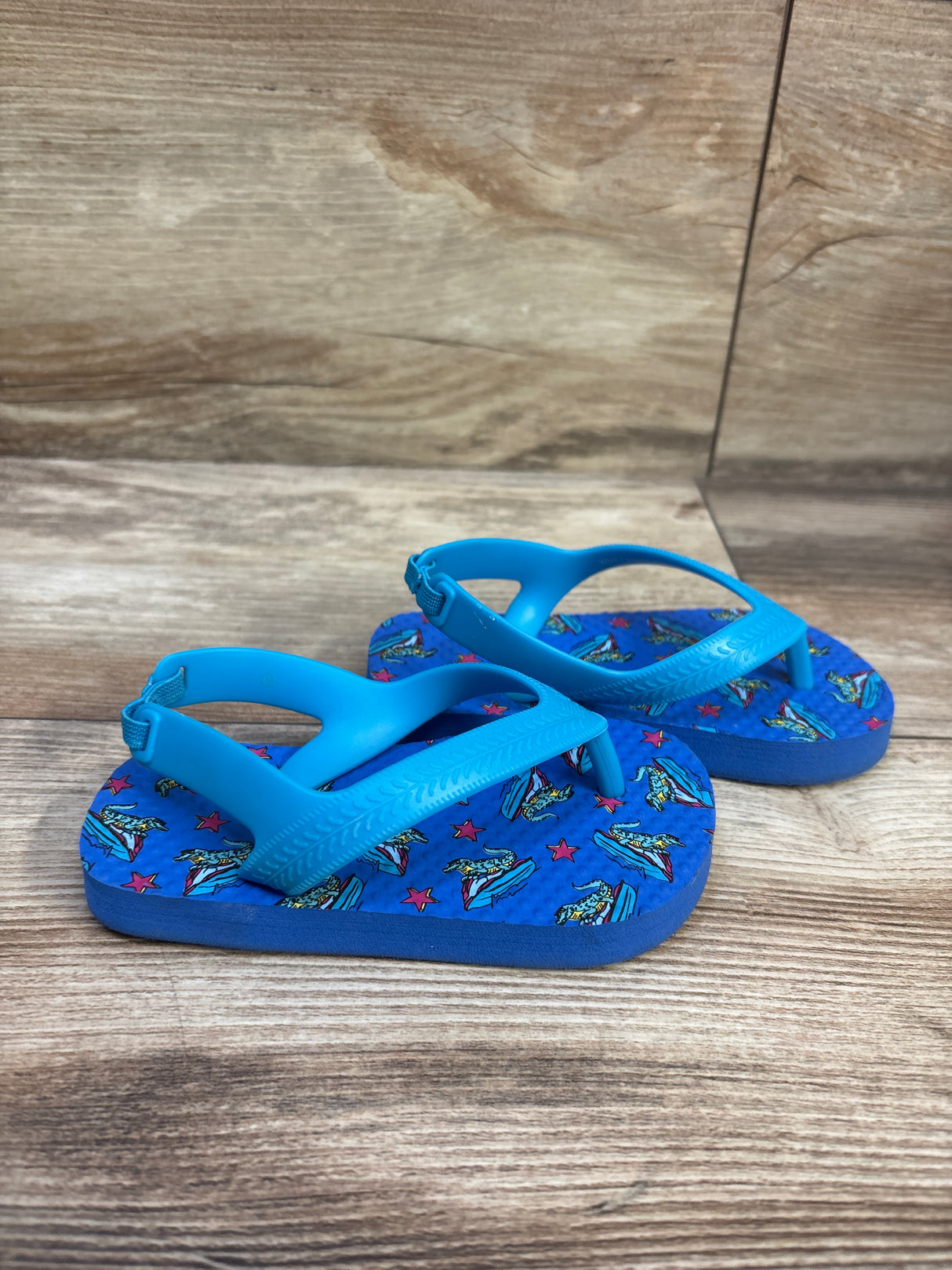 Wonder Nation Flip Flop Sandals Blue sz 5-6c