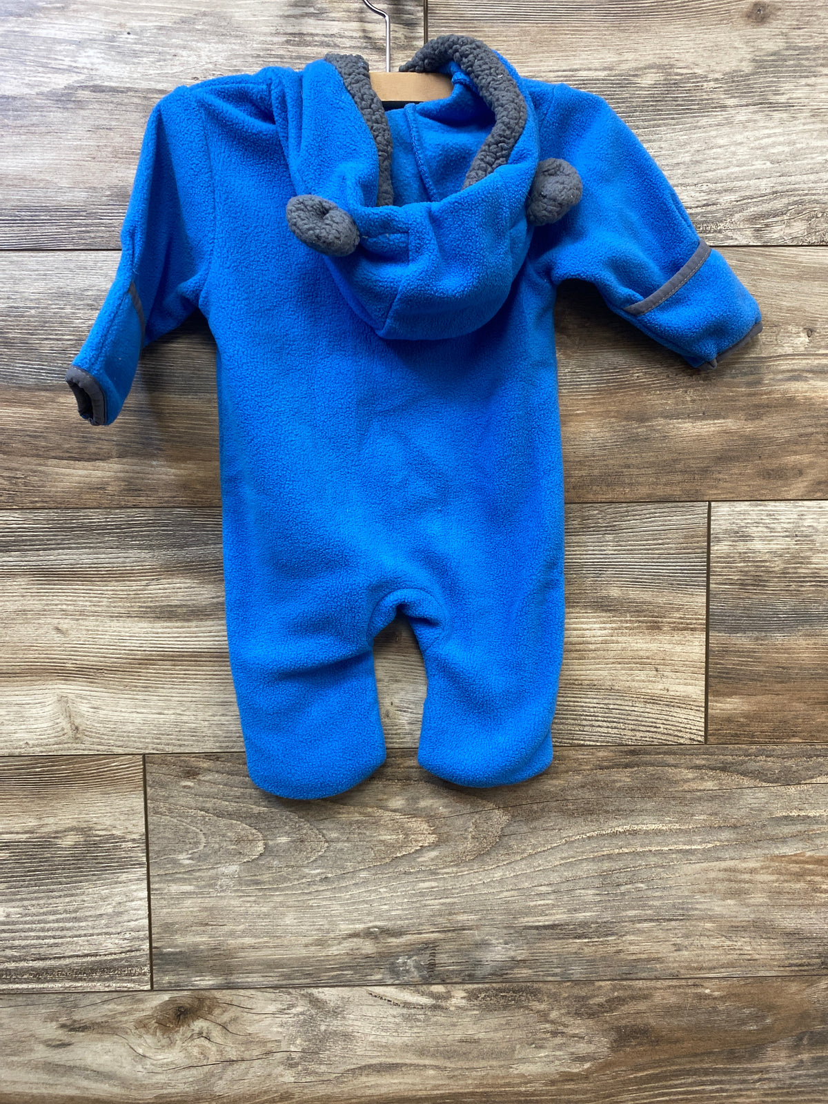 Cuddle Club Fleece Hooded Bear Bunting Blue sz 0-3m