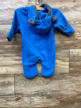 Cuddle Club Fleece Hooded Bear Bunting Blue sz 0-3m