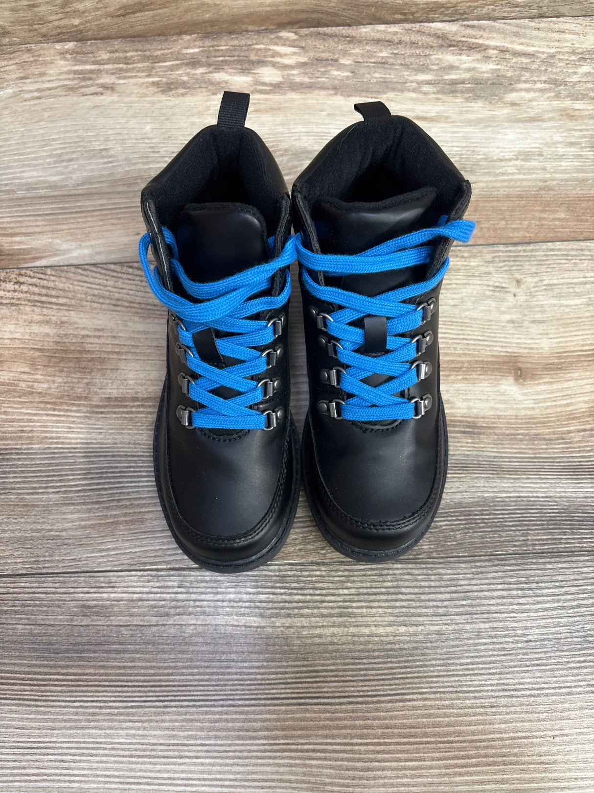 Baby Gap Lace-Up Boots w/ Blue Laces Black sz 12c