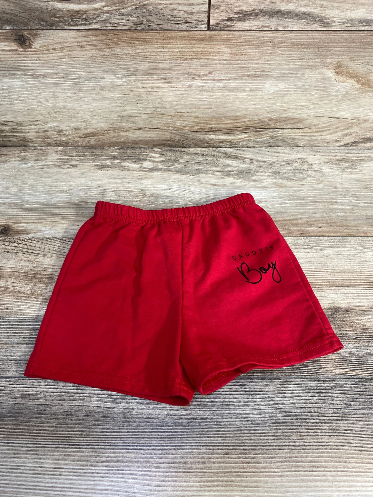 Shein Daddy's Boy Pull On Shorts Red sz 2-3T