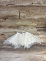 Wonder Nation Sparkly Tulle Skirt Ivory sz 18m