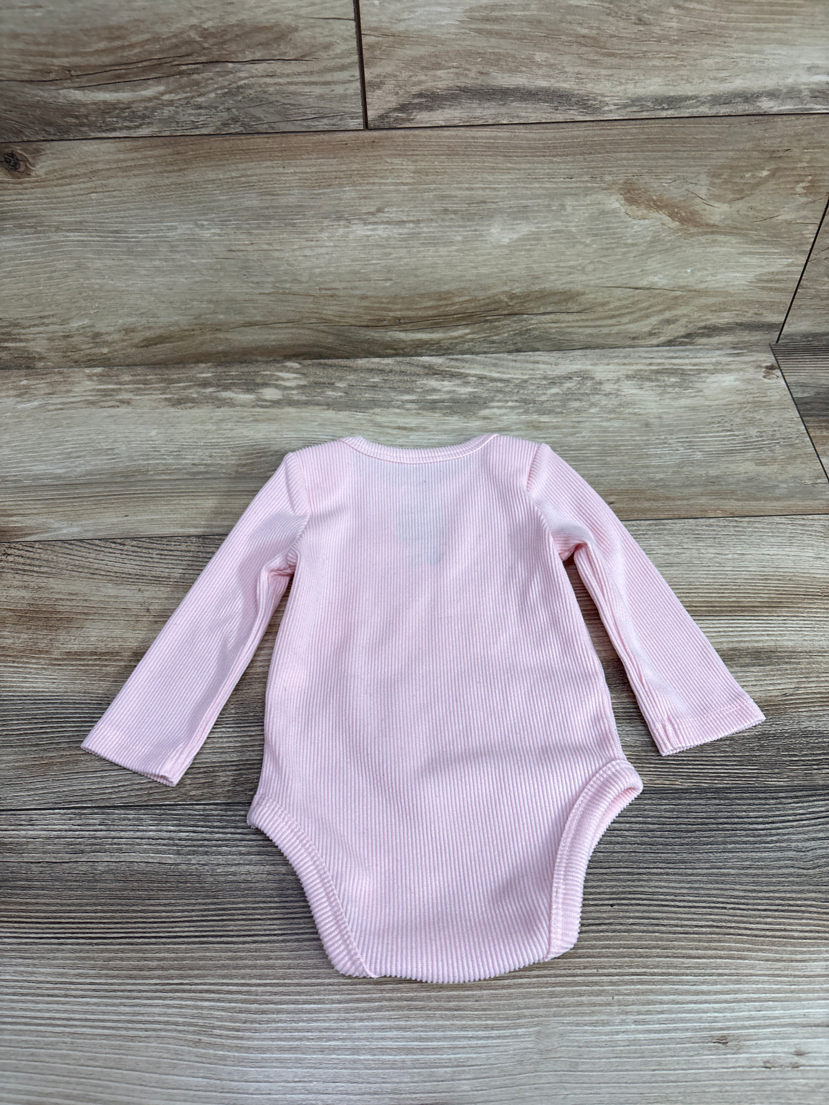 First Impressions Ribbed Long Sleeve Bodysuit Pink sz 0-3m