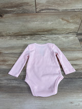 First Impressions Ribbed Long Sleeve Bodysuit Pink sz 0-3m