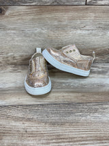 Toms Cordones Gold Crackle Foil Sneakers sz 6c