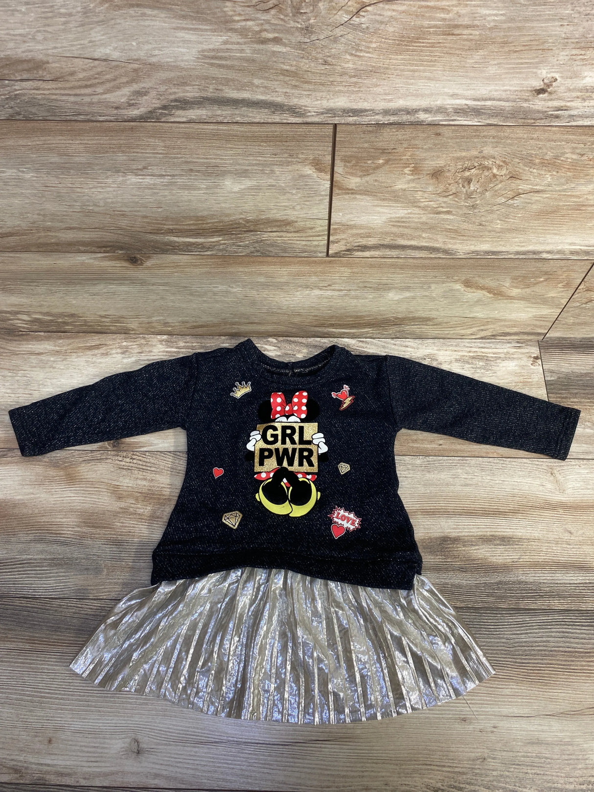 Disney Minnie Mouse Sweater Dress Black sz 2T