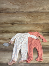 NEW Cloud Island 2pk So Very Soft Modal Blend Sleepers Pink sz 3-6m