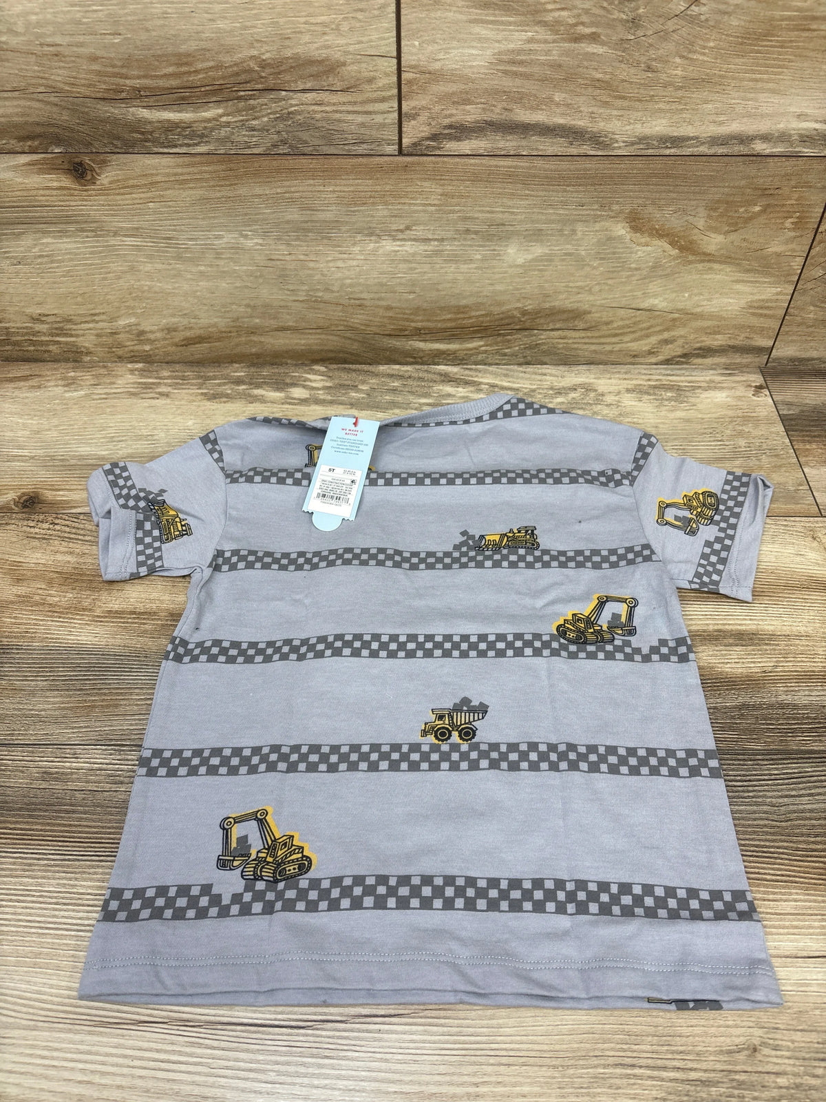 NEW Cat & Jack Tractor Shirt Grey sz 5T