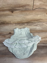 RZ by Rachel Zoe Eyelet Gauze Bodysuit Dress Green sz 6/9m