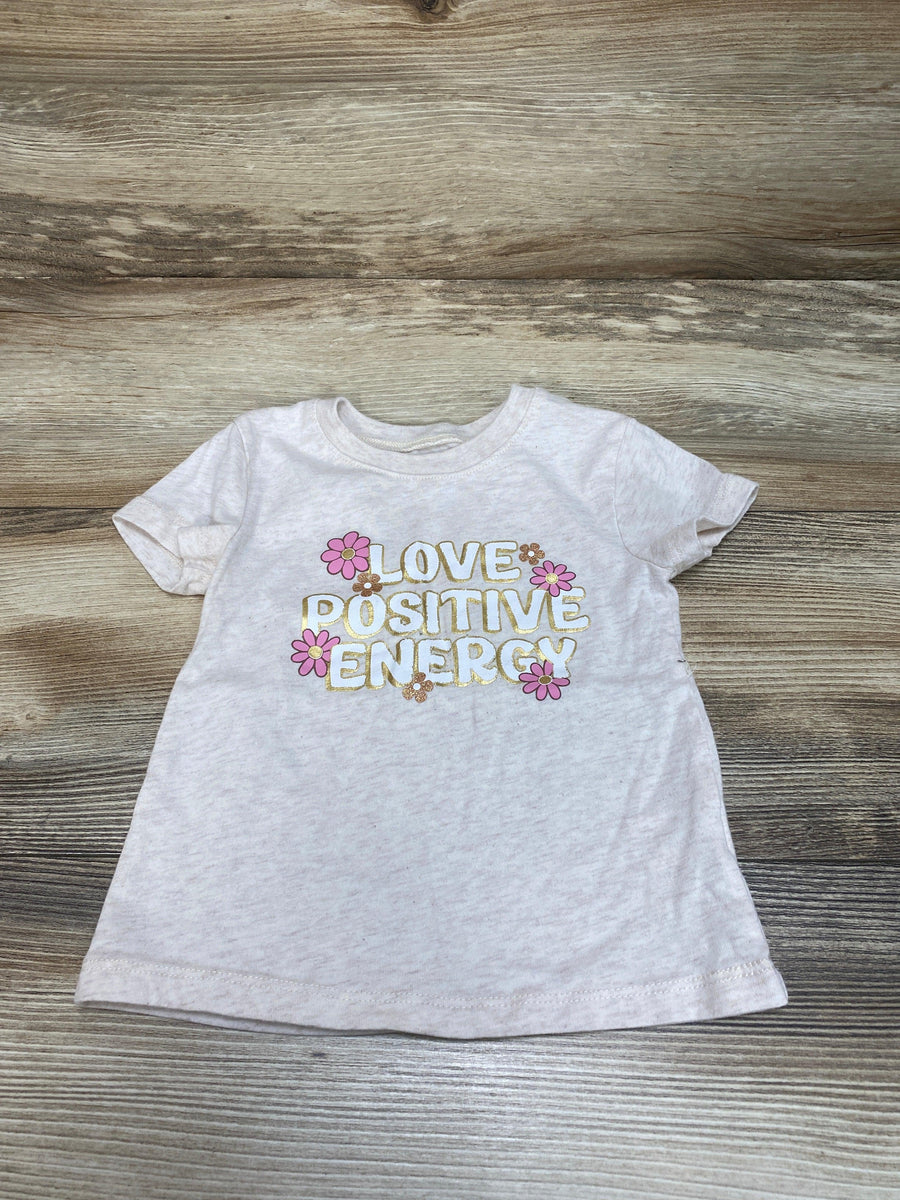Btween Oatmeal Love Positive Energy Shirt sz 2T - Me 'n Mommy To Be