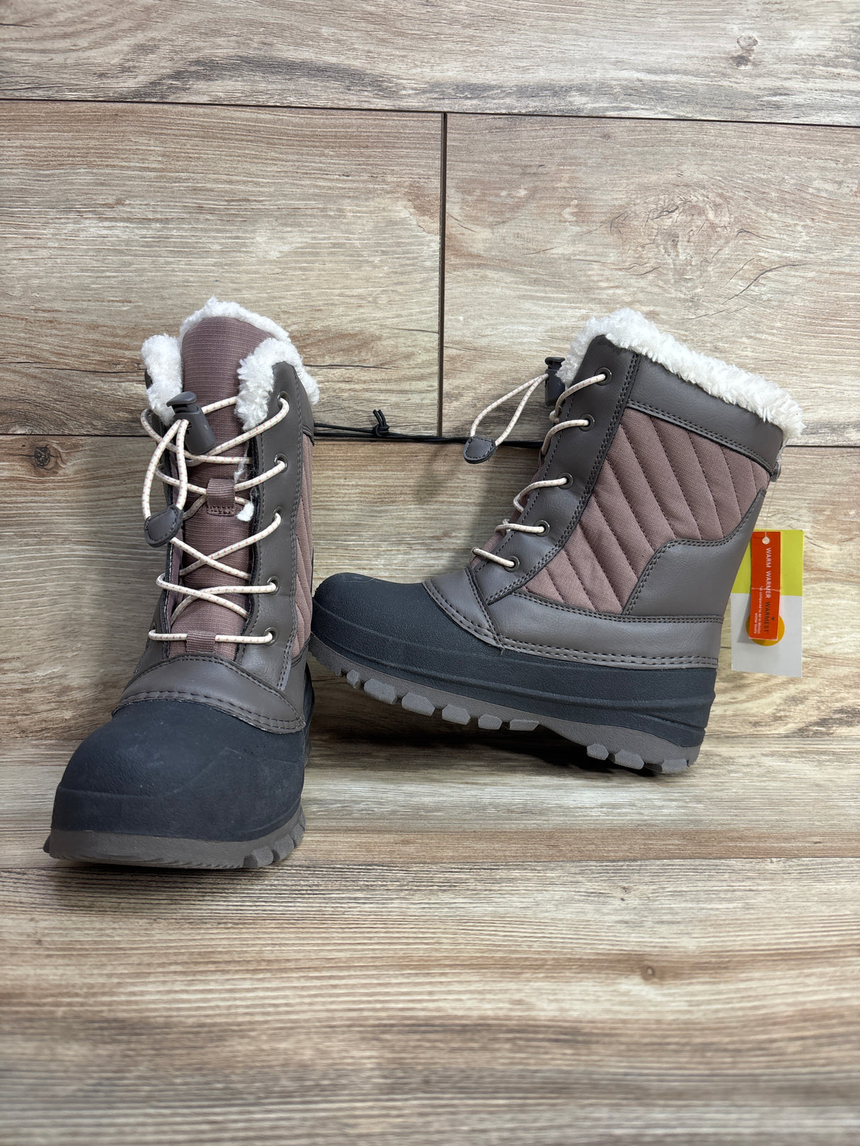 NEW All in Motion Skylar Lace-Up Winter Boots Black sz 1Y