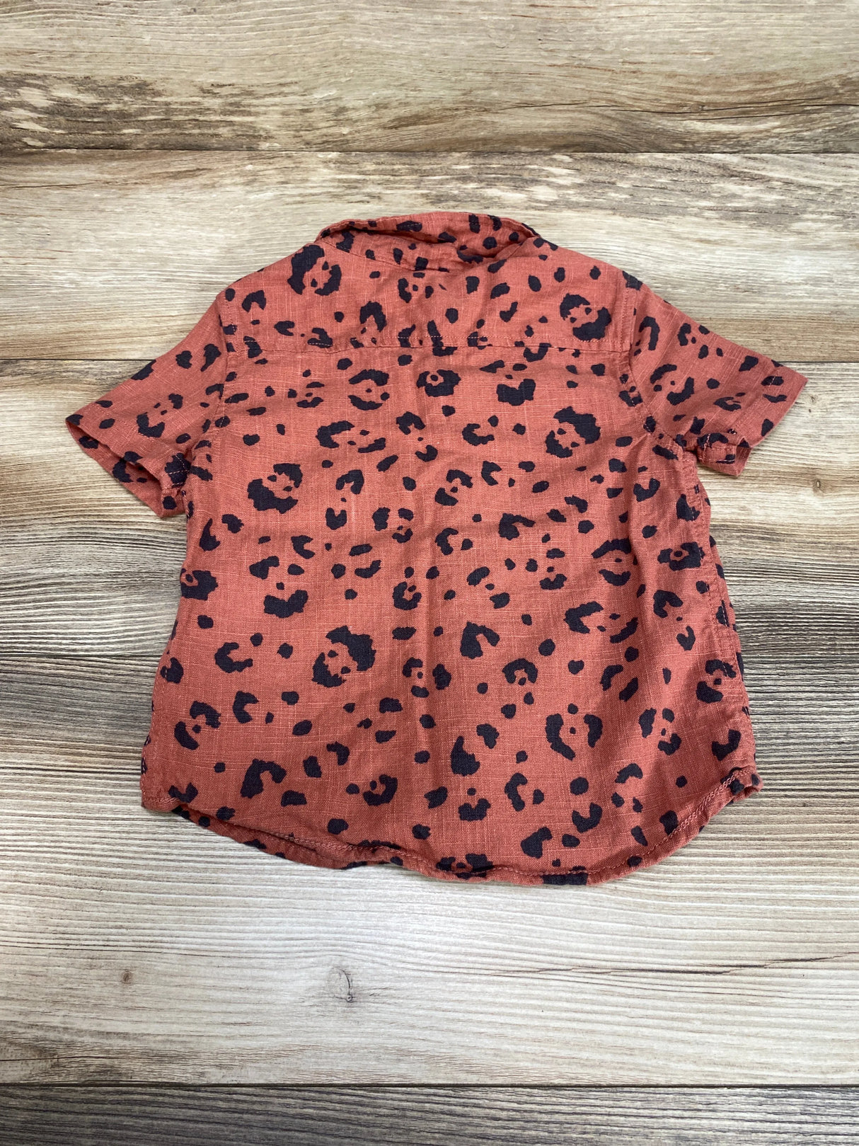 Cotton on Kids Coco Cheetah Resort Short Sleeve Shirt sz 2T