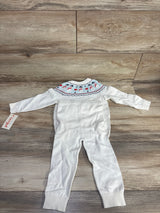 NEW Cat & Jack 2pc Snowman Fair Isle Sweater Set White sz 12m