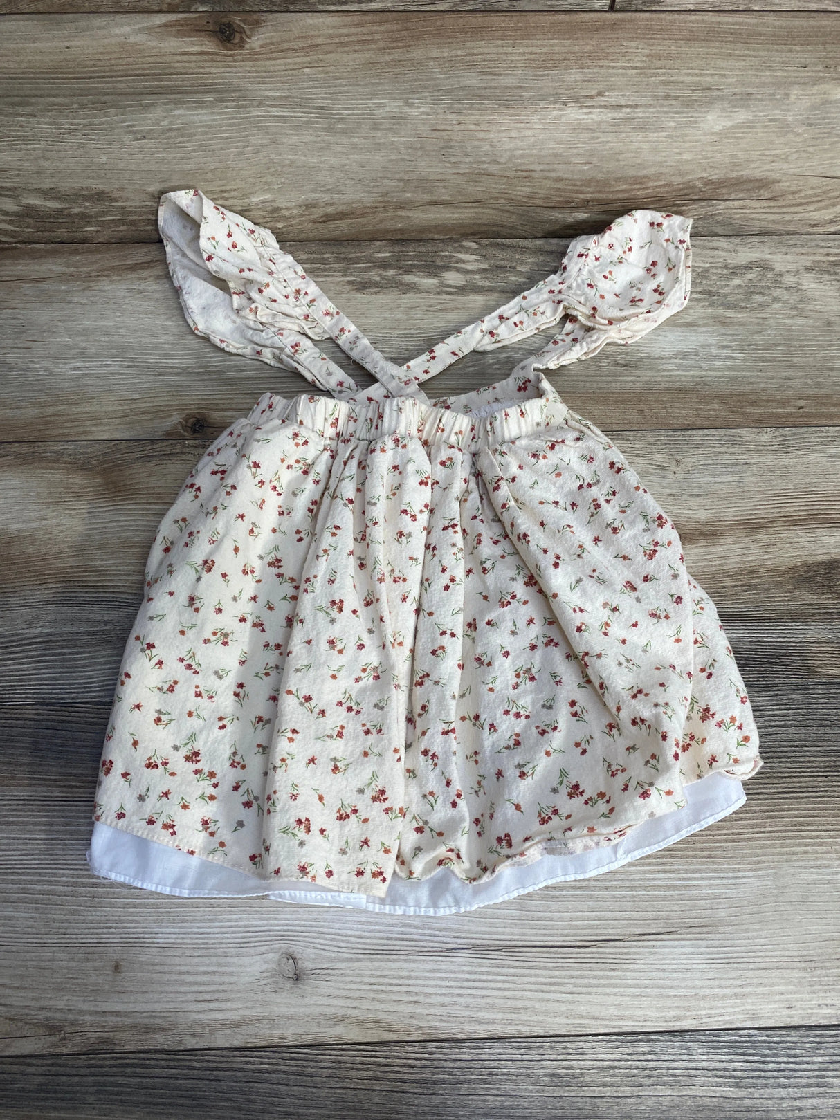 Pippa & Julie Floral Skirt Cream sz 5T