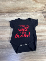 Creations of Grace Time to Spille the bEans Bodysuit Black sz 0-3m