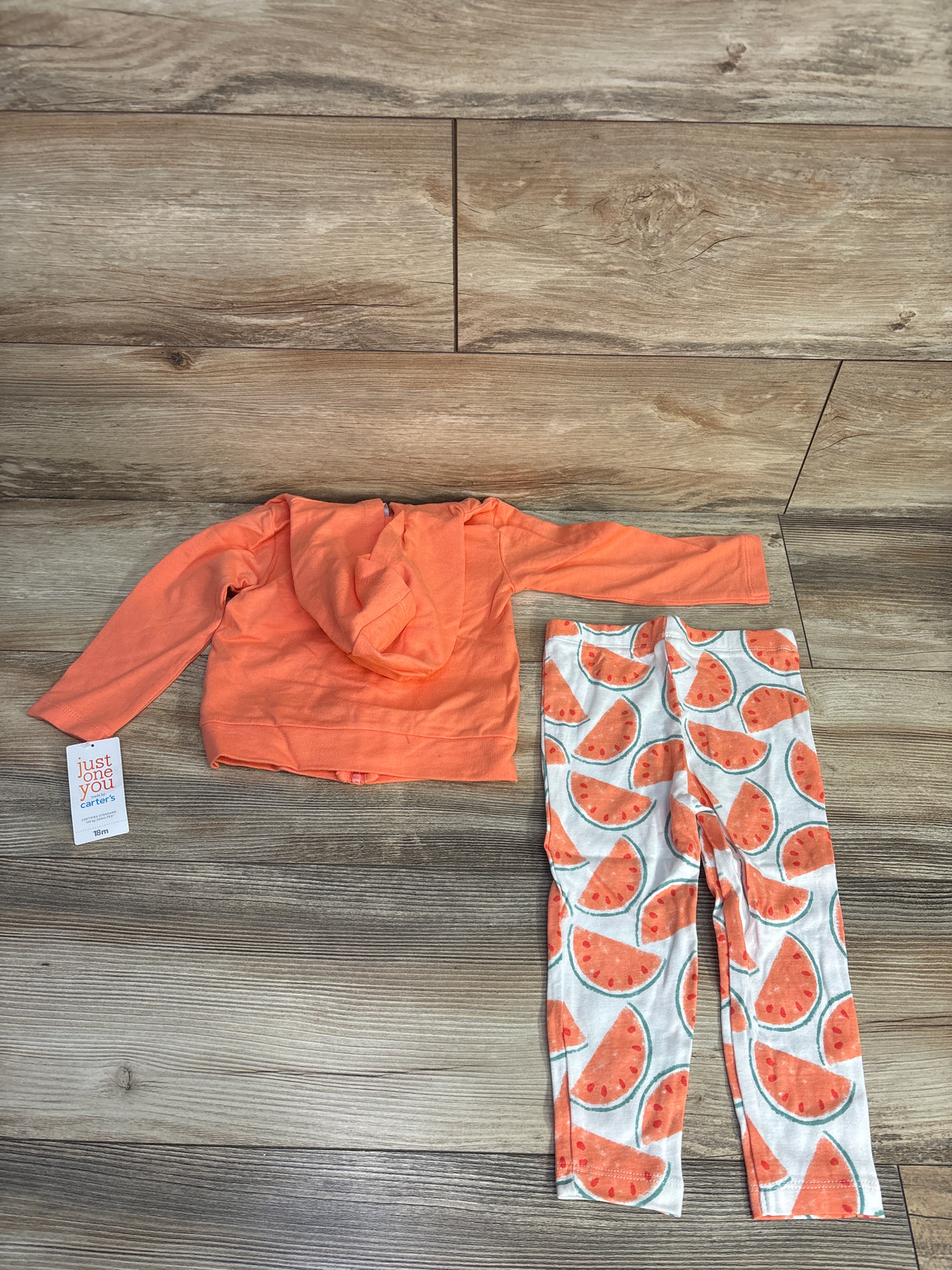NEW Just One You 2pc Watermelon Full Zip Jacket Set Peach sz 18m