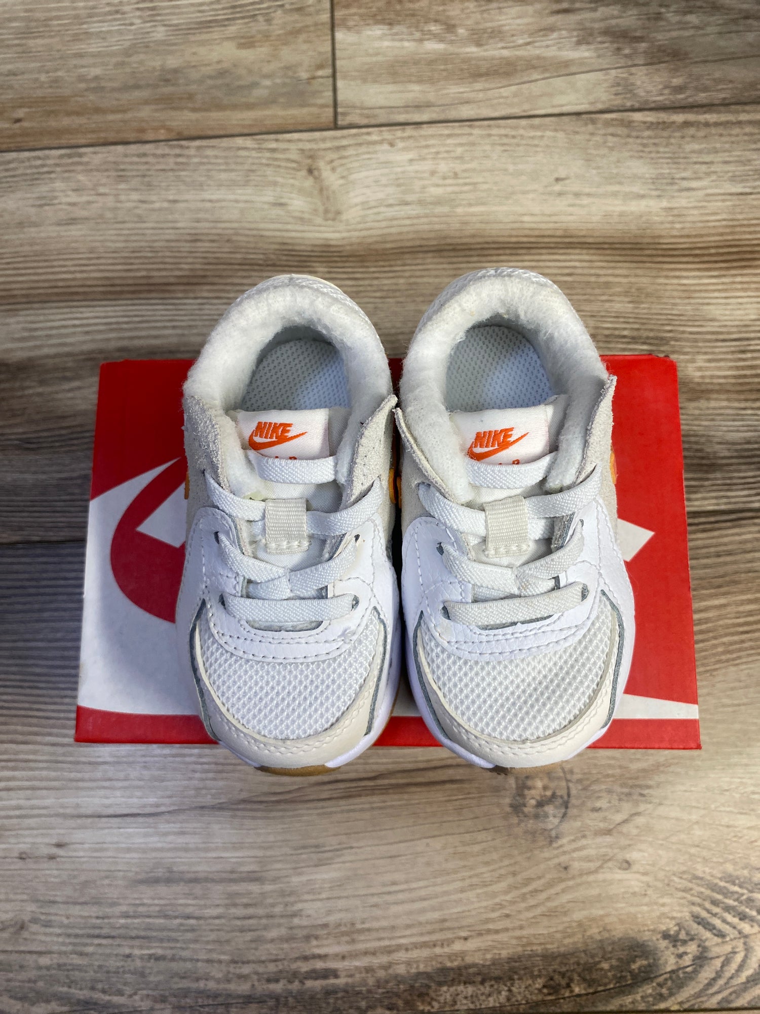 NEW Nike Air Max Excee TD 'White Orange' Sneakers sz 4c