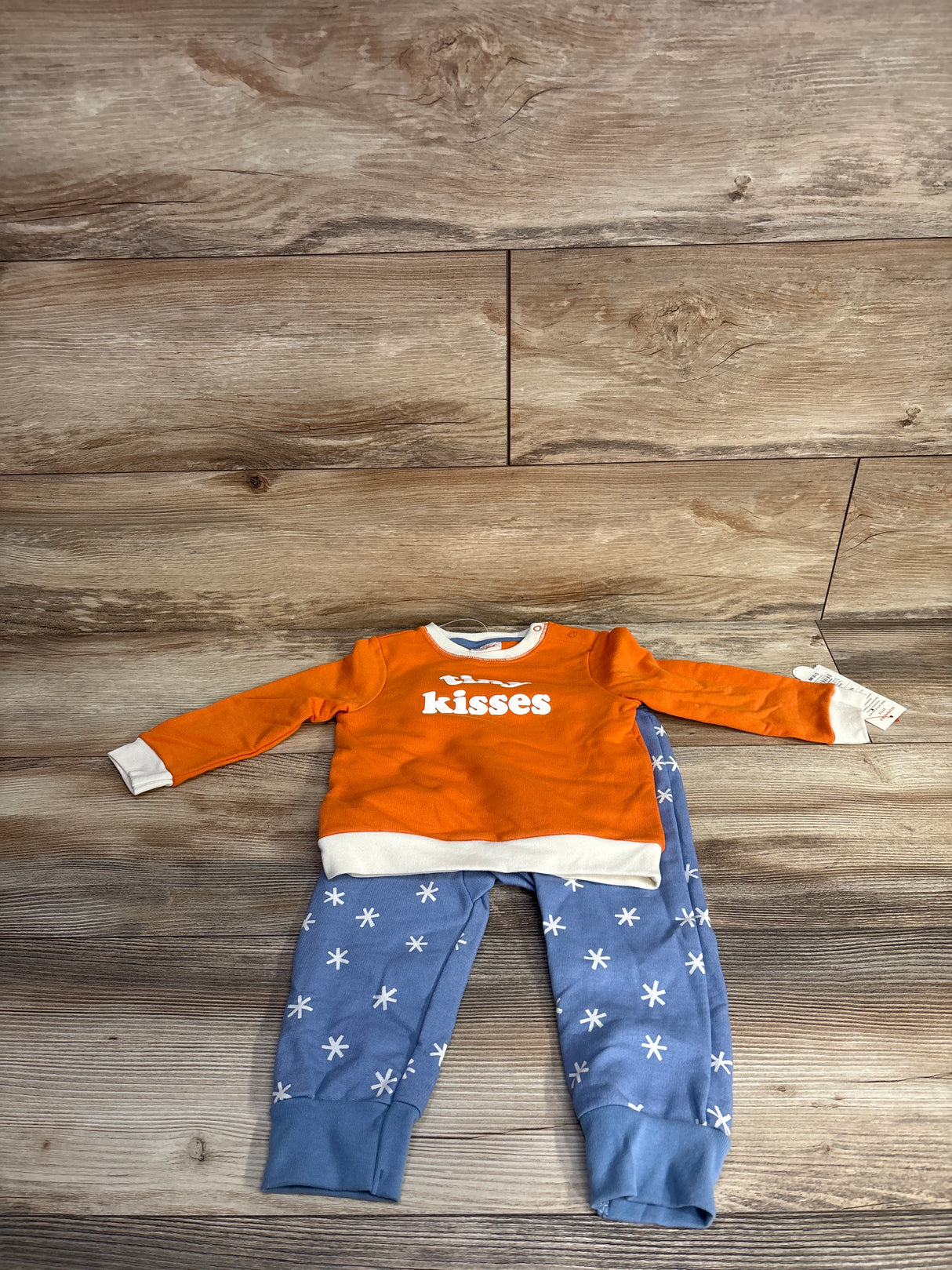 NEW Cat & Jack 2pc Sweatshirt & Joggers Set Orange sz 18m