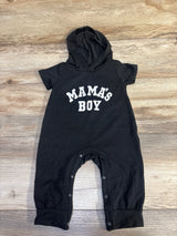 Mama's Boy Hooded Coverall Black sz 3-6m